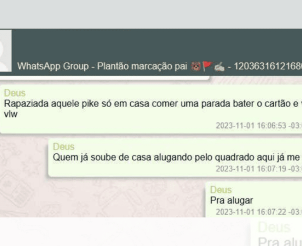 Print de conversa entre membros do CV obtido pela Polícia Civil