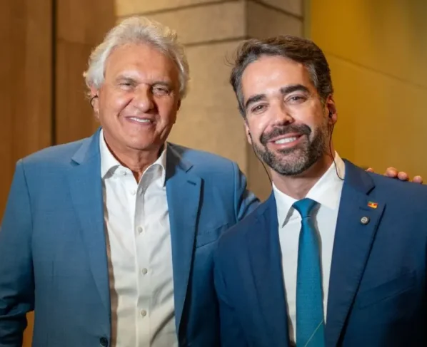 Imagem mostra ex-governador Ronaldo Caiado e governador Eduardo Leite
