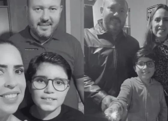 Imagem mostra vereador ao lado da família