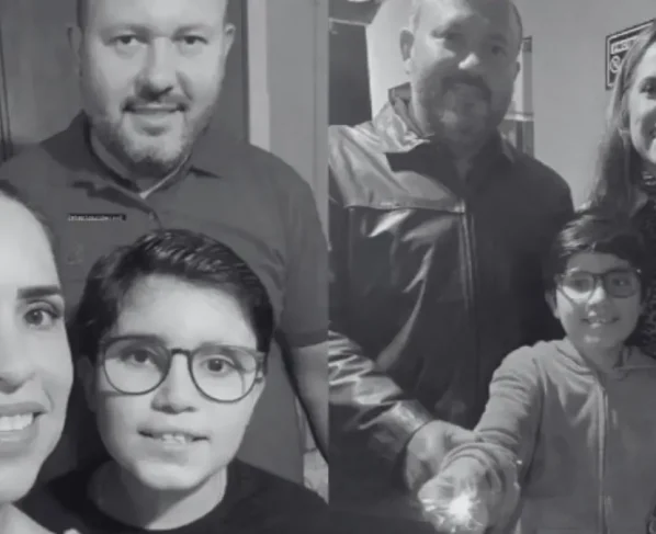 Imagem mostra vereador ao lado da família
