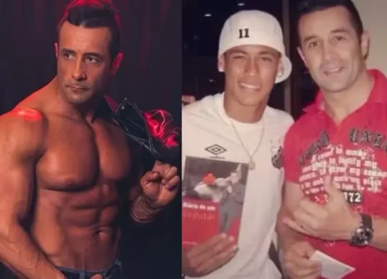 Marcos Oliver deu um livro autografado para o jogador Ator do 'Teste de Fidelidade' relembra encontro com Neymar: muito fã do programa
